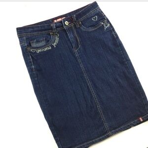 Gerano Jeans Stretch Denim Pencil Skirt Size S